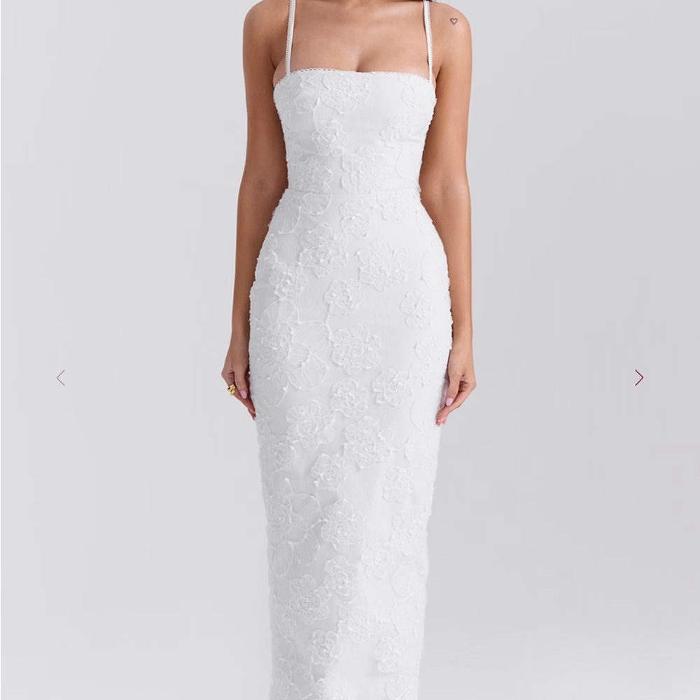 House of CB White Floral Maxi Dress